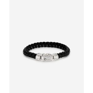 Buddha to Buddha Armband Mangky Small Leer Zwart