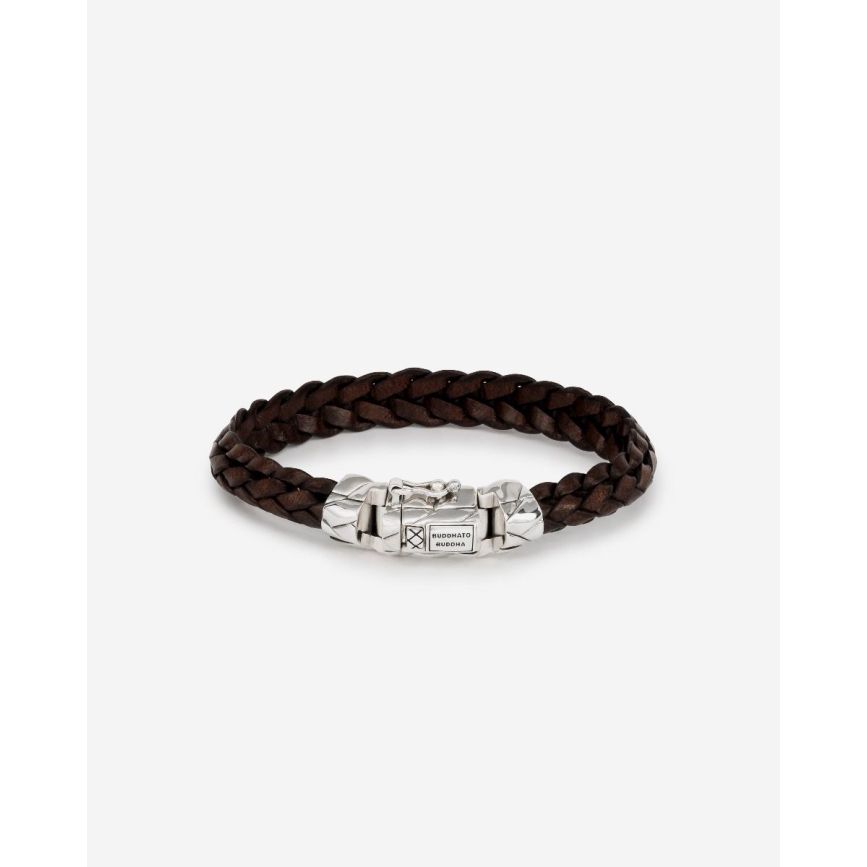 Buddha to Buddha Armband Mangky Small Leer Bruin