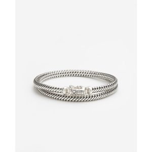 Buddha to Buddha Ben Mini Double Armband Zilver