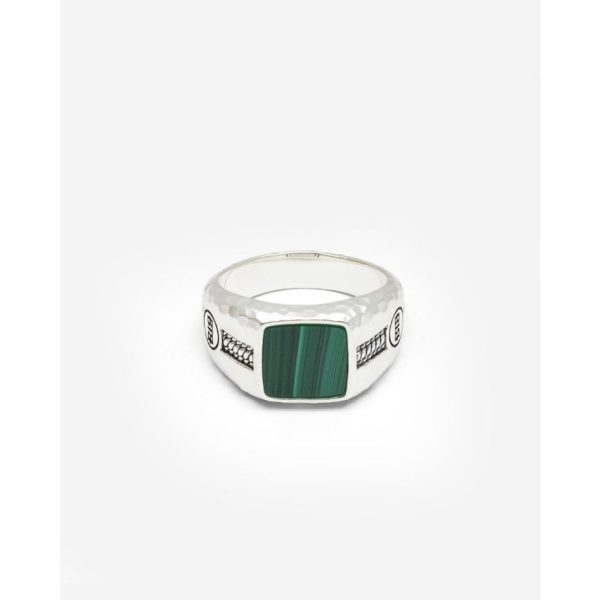 Buddha to Buddha Tannguh Small Ring Malachite Zilver