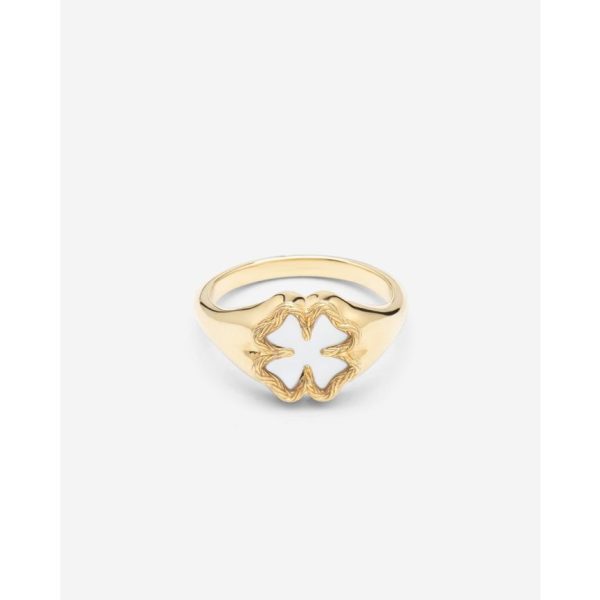 Buddha to Buddha Katja Klaver Zegelring Mother of Pearl Verguld