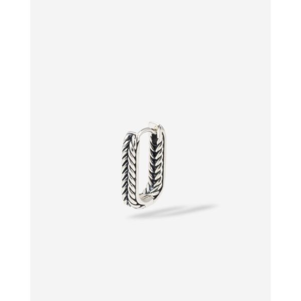 Buddha to Buddha Barbara Reversible Hoop Silver Single Piece