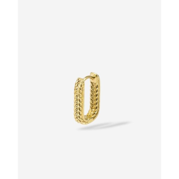 Buddha to Buddha Barbara Reversible Hoop Gold Vermeil Single Piece