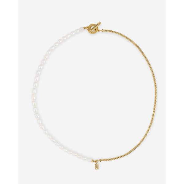 Buddha to Buddha Barbara Mini Pearl Necklace Gold Vermeil 45CM