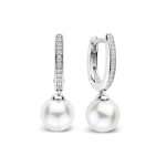 Ti Sento - Milano Oorsieraden 78092PWZirkonia Parel Hoops Zilver