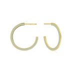 Ania Haie Sage Enamel Gold Hoop Earrings