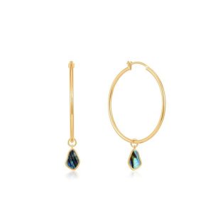 Ania Haie Tidal Abalone Drop Hoop Earrings