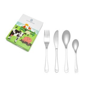 Zilverstad Kinderbestek Boerderijdieren