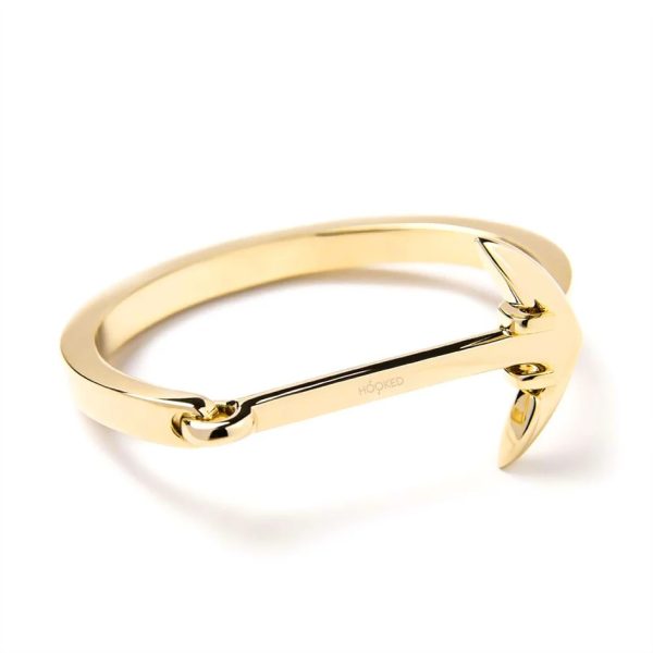 Hooked Armband Gold Anchor Cuff