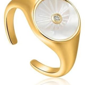 Ania Haie Eclipse Emblem Gold Adjustable Ring One-Size