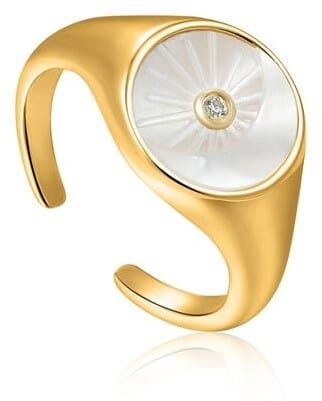 Ania Haie Eclipse Emblem Gold Adjustable Ring One-Size