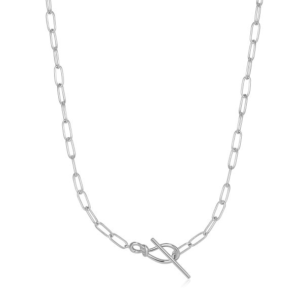Ania Haie Knot T Bar Chain Necklace 38 cm