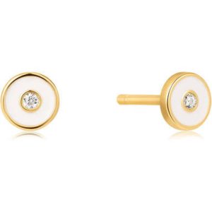 Ania Haie White Enamel Ear Studs