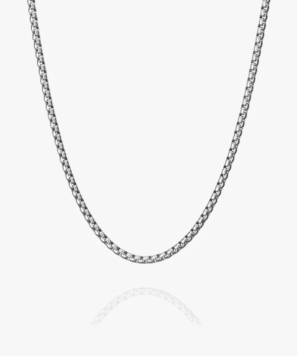 Pig & Hen Boxchain Necklace|Silver