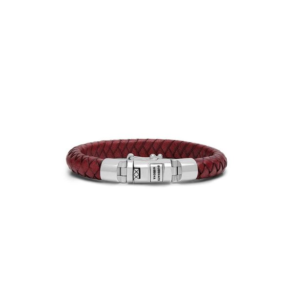 Buddha to Buddha Ben Small Leather Bracelet Red