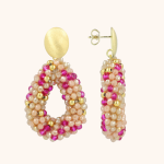 LOTT GIOIELLI - Fuchsia Tangerine Oorbellen Berry Druppel S