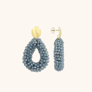 LOTT GIOIELLI - Frosty Blauwe Oorbellen Berry Druppel S