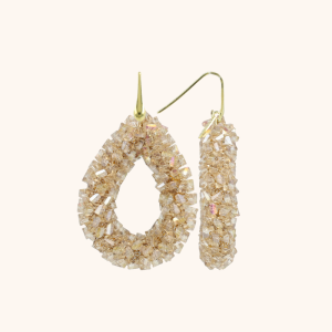 LOTT GIOIELLI - Crystal Nude Oorbellen Marieke Drop m Raw