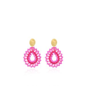 LOTT GIOIELLI - Fuchsia Oorbellen Silk Drop S