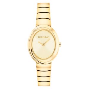 Calvin Klein TWISTED BEZEL - Ø24 - Goudkleurig