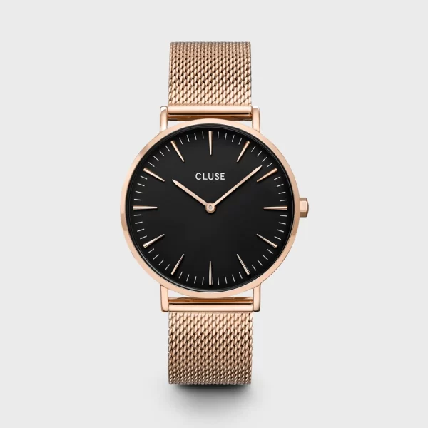 Cluse Boho Chic Mesh Black, Rose Gold Colour