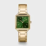 Cluse La Tétragone Watch Steel stones Green, Gold Colour