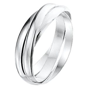 Casa Jewelry Ring Triple Zilver