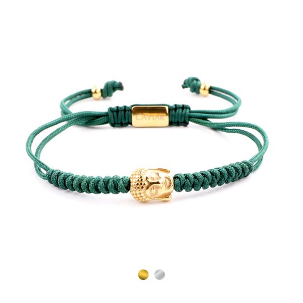 Caviar Collection armband Buddha Green x Gold