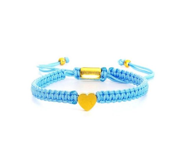 Caviar Collection armband Heart Blue x Gold