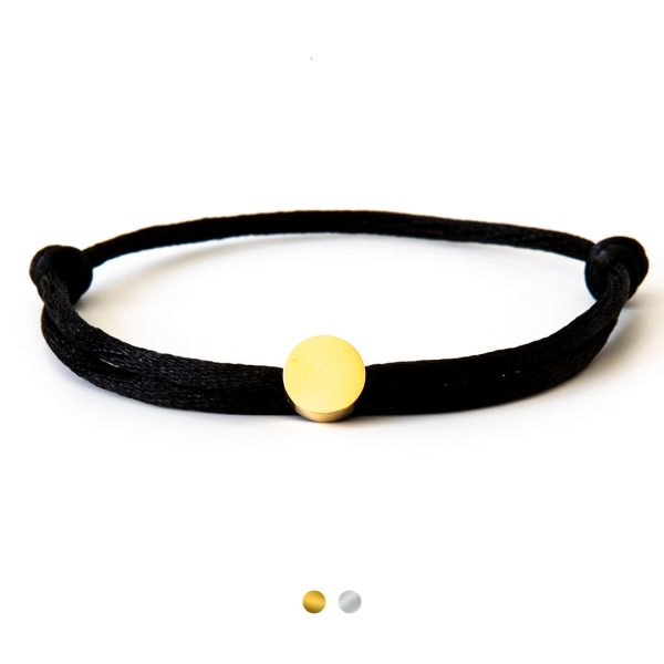 Caviar Collection armband Neon Black x Circle Gold