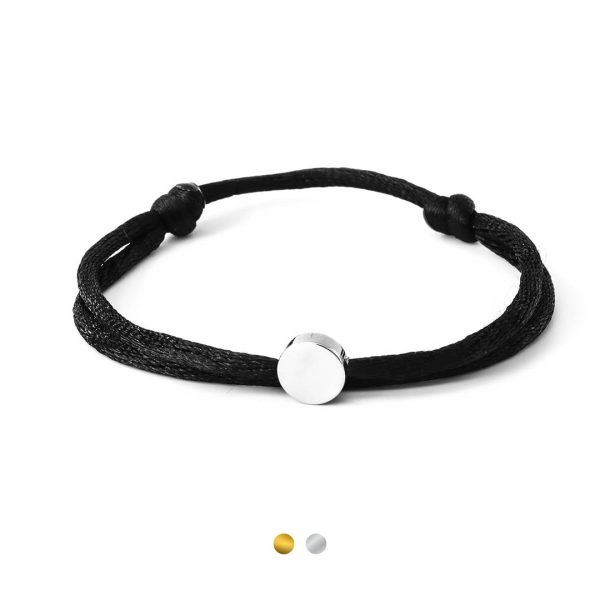 Caviar Collection armband Neon Black x Circle White Gold