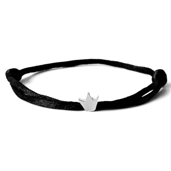 Caviar Collection armband Neon Black x Crown White Gold