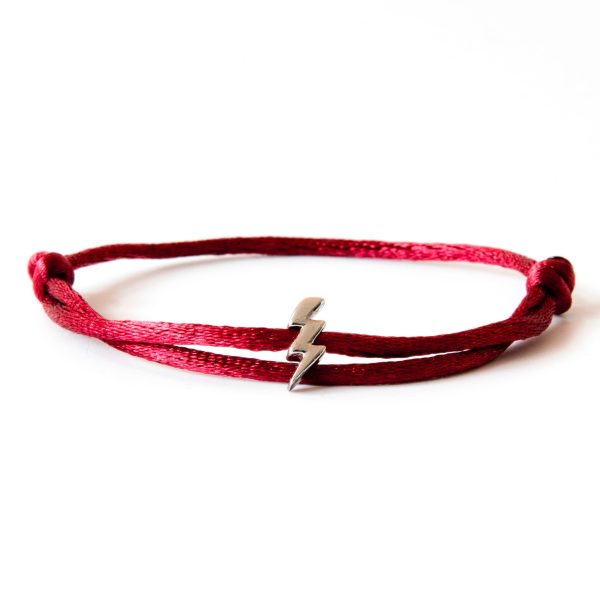Caviar Collection armband Neon Bordeaux x Lightning White Gold