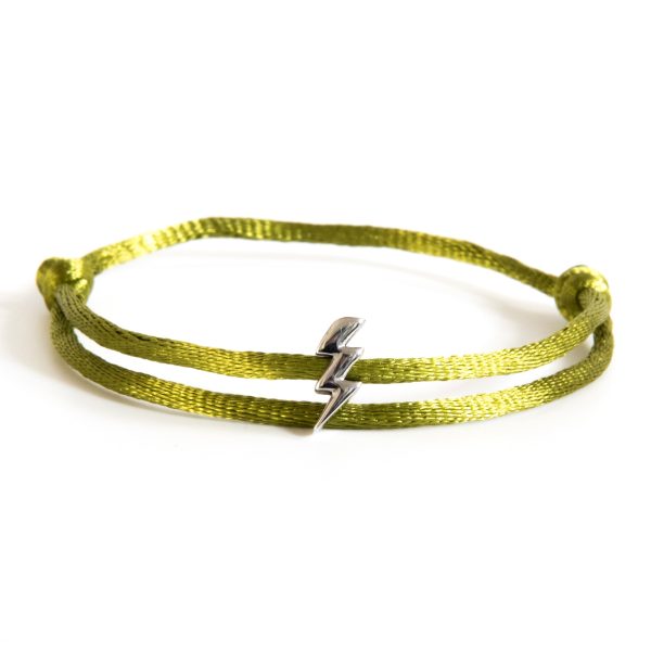 Caviar Collection armband Neon Olive x Lightning White Gold