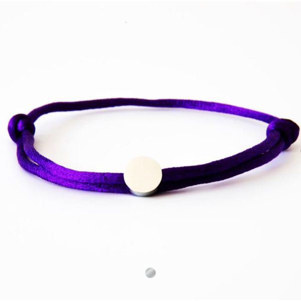 Caviar Collection armband Neon Purple x Circle White Gold