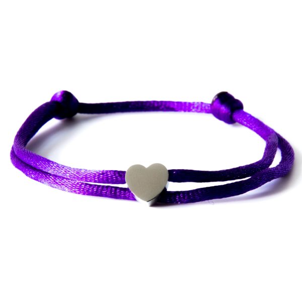 Caviar Collection armband Neon Purple x Heart White Gold