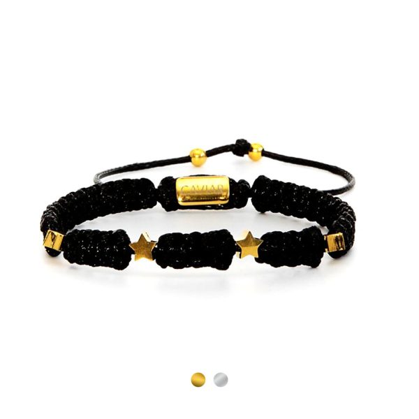 Caviar Collection armband Star Black x Gold