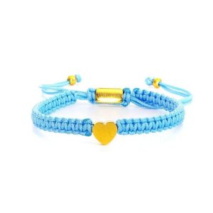 Caviar Collection Armband Heart Blue x Gold