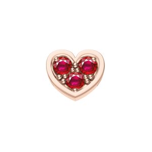 Elements Heart Rose Gold And Rubies DCHR9156