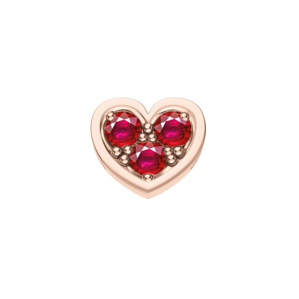 Elements Heart Rose Gold And Rubies DCHR9156