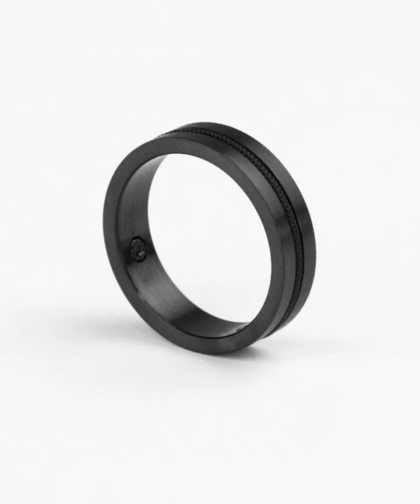 Pig & Hen Navarch 6mm Ring Black|Black