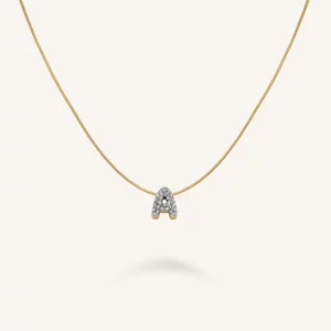 Rosefield Crystal Letter Necklace
