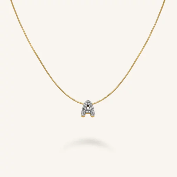 Rosefield Crystal Letter Necklace