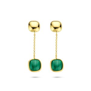 JeBow Jewels Oorhangers Malachiet