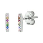 JeBow Jewels Oorknoppen Balkje Zirkonia