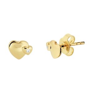 JeBow Jewels Oorknoppen Hart Zirkonia