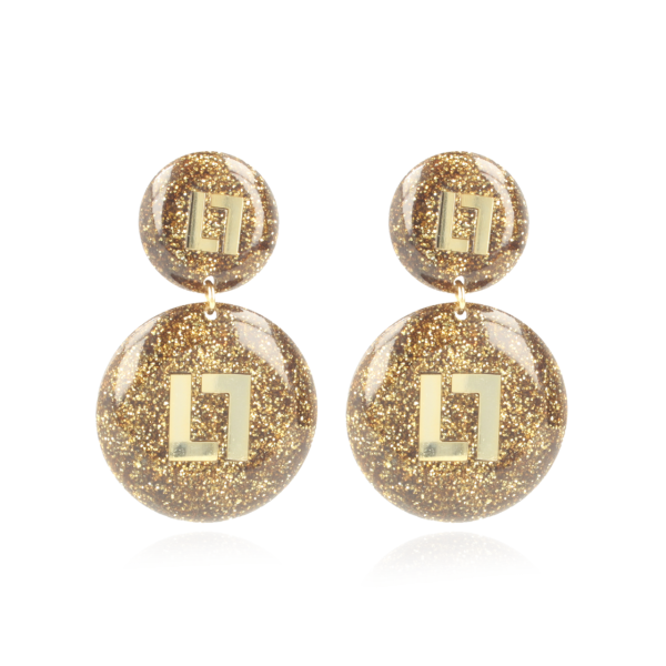 LOTT. Gioielli Gouden Glitter Oorbellen Larissa Logo