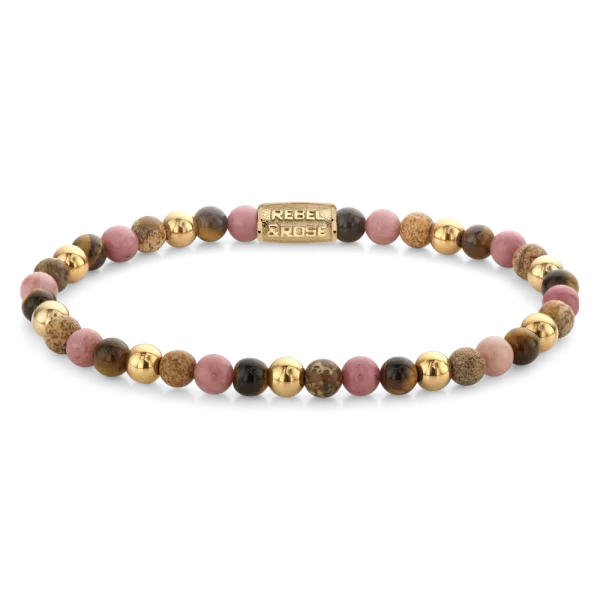 Rebel & Rose Armband Winter Glow - Yellowgold ionplated 4mm