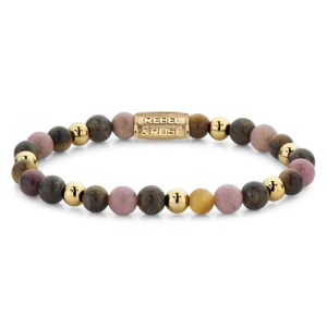 Rebel & Rose Armband Winter Glow - Yellowgold ionplated 6mm