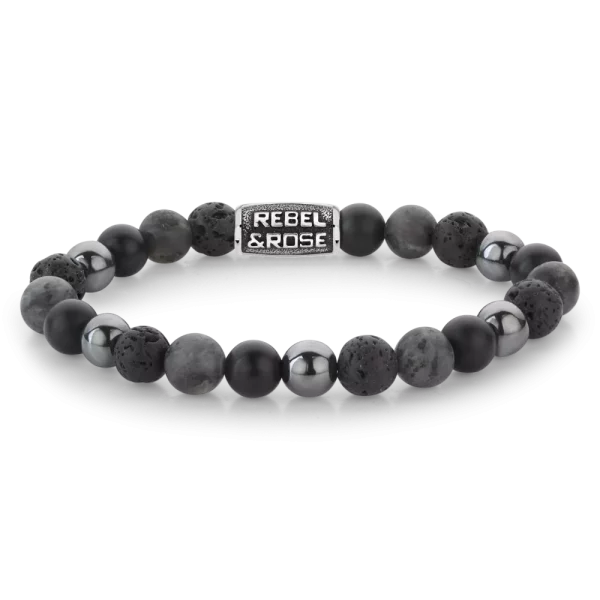 Rebel & Rose Armband Grey Rocks Vintage